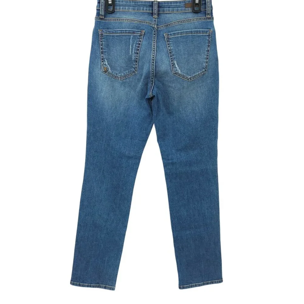 Kut From the Kloth Boyfriend Jeans Size 6 Petite Stretch Mid Rise Distressed